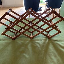 Wooden Folding Wine Rack for 10 Bottles vintage, used for sale  Shipping to South Africa