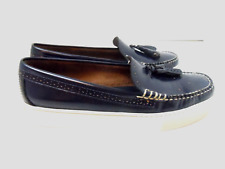 G.H. Bass & Co Women Loafers Slip On Flat Blue Leather Tassels Shoes - Tamanho 8/39 comprar usado  Enviando para Brazil