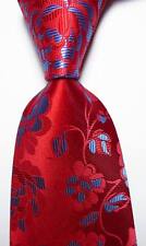 Nova Gravata Masculina Clássica Floral Vermelha Azul Tecido JACQUARD 100% Seda comprar usado  Enviando para Brazil