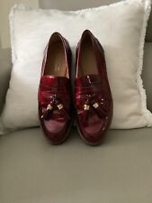 Russell And Bromley/ Stuart Weitzman Women’s Loafers. Red/ Maroon Patent Leather for sale  Shipping to South Africa
