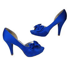 Blue satin heels for sale  Raleigh