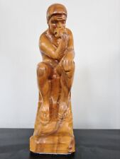 Thinker wooden statue for sale  STRATHAVEN