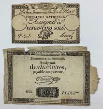 Two 1792 banknotes d'occasion  Expédié en Belgium