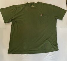 Carhartt Pocket T-Shirt Green Crew Neck Short Sleeve Size XL for sale  Atlanta