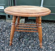 Vintage Round Coffee Table Solid Pine Wooden Table, 4 Legs, Circular, 45cm High, used for sale  Shipping to South Africa