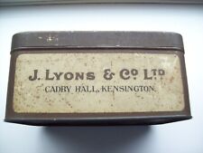 Vintage tin j.lyons for sale  DERBY