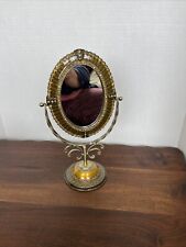 Make Up Mirror With Stand-Gold Rhinestones and Enameling-Women-EUC for sale  Shipping to South Africa
