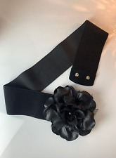 Black flower elastic for sale  SHEFFIELD