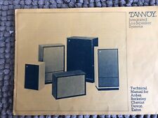 Tannoy speaker brochure for sale  KINGSTON UPON THAMES