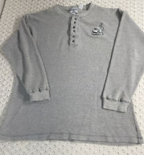 Camisa masculina Looney Tunes Warner Bros. Henley tamanho G cinza algodão elástico térmico, usado comprar usado  Enviando para Brazil