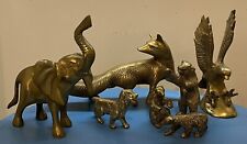 Vintage Brass Ornament Collection inc. Bears, Elephant, Fox, Dog, Eagle (Lot 3) for sale  Shipping to South Africa