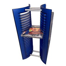 Vintage Atlantic 25 CD Tower Storage PS1 PS2 Video Game Rack Futuristic Blue, used for sale  Shipping to South Africa