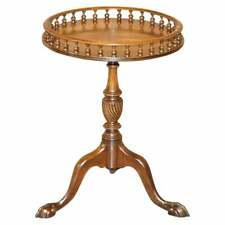 Used, FLAMED MAHOGANY GALLERY RAIL SIDE TABLE WITH CLAW & BALL FEET REGENCY STYLE for sale  Shipping to South Africa