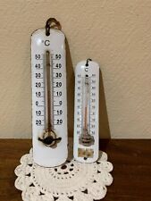 Old enamel thermometers d'occasion  Expédié en Belgium