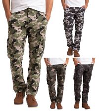 Men's Army Cargo Combat Camo Pants 100% Cotton Straight Leg Work Wear myynnissä  Leverans till Finland
