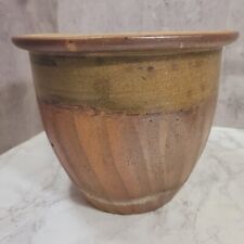 Stoneware plant pot rustic vintage garden planter - Green/Brown 22cm x 27cm for sale  Shipping to South Africa