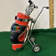 1 bolsa de golfe miniatura suporte de carrinho e 14 tacos comprar usado  Enviando para Brazil