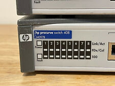 Lot of 2 HP ProCurve Switch 408 8 Port 10/100 RJ45 Fast Ethernet Switch for sale  Shipping to South Africa
