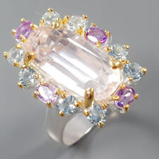 9ct+ Handmade  Not Enhanced Kunzite Ring Silver 925 Sterling  Size 9 /R224009 for sale  Shipping to Canada