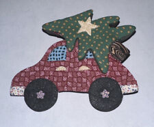 Carro de Natal artesanal com árvore vintage 2000 assinado arte popular feriado festivo, usado comprar usado  Enviando para Brazil