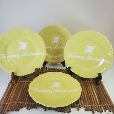 Tommy Bahama Yellow Beach Chair Melamine Dinner Plates Set of 4 Beachcomber for sale  Shipping to South Africa