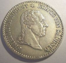 Sachsen, Friedrich August I., 1/6 Taler, 1827. Silber Münze TOP gebraucht kaufen  Hünxe