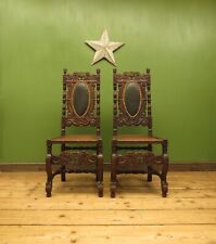 Pair jacobean throne for sale  NEWTON ABBOT