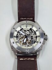 Relógio masculino Fossil ME3083 máquina moderna mostrador automático esqueleto pulseira marrom 50 mm comprar usado  Enviando para Brazil