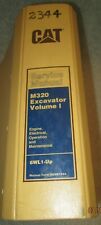 CAT Caterpillar M320 Excavator 6WL1-Up Volume I Service Repair Manual Original for sale  Canada