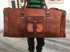 Bolso de viaje vintage de cuero para hombre Duffle Bag bolsa de deporte bolsa de fin de semana segunda mano  Embacar hacia Argentina