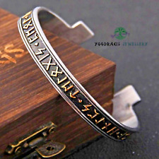 Pulseira de aço inoxidável runas vikings, pulseira de runas vikings, bracelete viking comprar usado  Enviando para Brazil