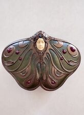 Caja de tocador princesa mariposa de diseño veroneso de resina bronce fundido segunda mano  Embacar hacia Argentina