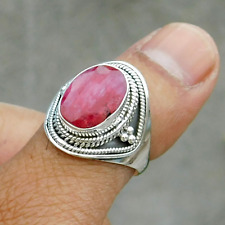 Ruby Gemstone Ring 925 Sterling Silver Handmade Boho Jewelry Gift For Her AM-195 for sale  Shipping to South Africa