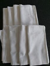 Used, Set Of 8 Serviettes Napkins White Ivyleaf Damask 22" Square 100% Cotton Hotel for sale  Shipping to South Africa