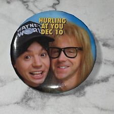 Used, Wayne's World 2 1/2" Vintage Pinback Button Hurling At You Dec 10 1993 for sale  Mount Holly