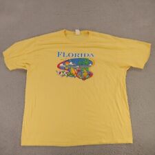 Camisa masculina vintage Flórida 2XL XXL algodão amarelo praia tropical anos 90 1998, usado comprar usado  Enviando para Brazil