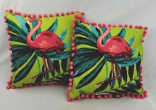 Almofadas Allen + Roth Flamingo Thow verde rosa borlas lindo conjunto de decoração de 2 comprar usado  Enviando para Brazil