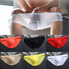 Calzoncillos transparentes transpirables para hombre calzoncillos de seda de hielo ropa interior sexy de altura baja, usado segunda mano  Embacar hacia Argentina