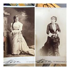 2 Marie Heilbron & Antoinette Arnaud CABINET CARD PHOTOS SOPRANO OPERA SINGERS for sale  Shipping to South Africa