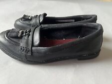 Clarks Black Leather Girls Loafer School Shoes 4  for sale  Shipping to South Africa