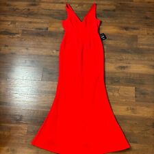 Lulus Dress Women's Medium Red Melora Maxi Sleeveless V-Neck Flared Mermaid Hem, used for sale  Shipping to South Africa