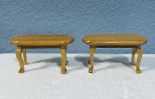 Usado, 2 mesas ovais miniaturas para casa de bonecas madeira sala de estar sofá mesa móveis de cozinha comprar usado  Enviando para Brazil
