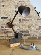 Vintage Reclaimed Industrial Machinists Bench Workshop Lamp, Adjustable, Working for sale  Shipping to South Africa