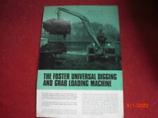 Usado, THE  FOSTER  UNIVERSAL  DIGGING  LOADING  MACHINE  LEAFLET     MARCH  1968 comprar usado  Enviando para Brazil