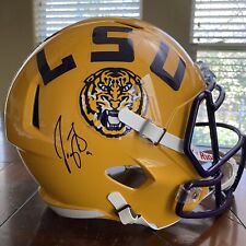 Joe Burrow autografado assinado LSU réplica em tamanho real capacete fanáticos comprar usado  Enviando para Brazil