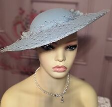 pale blue wedding hat for sale  WIGTON