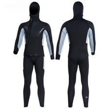Fato de mergulho masculino manga longa com capuz 2 peças 5 mm neoprene surf snorkeling, usado comprar usado  Enviando para Brazil