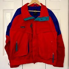 Jaqueta masculina vintage Columbia Sportswear L vermelha colorida em pó barril esqui retrô anos 90 comprar usado  Enviando para Brazil