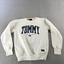 Suéter feminino Tommy Hilfiger jeans tamanho XL branco grande bordado logotipo jumper comprar usado  Enviando para Brazil