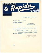 1938 milano tipografia usato  Italia